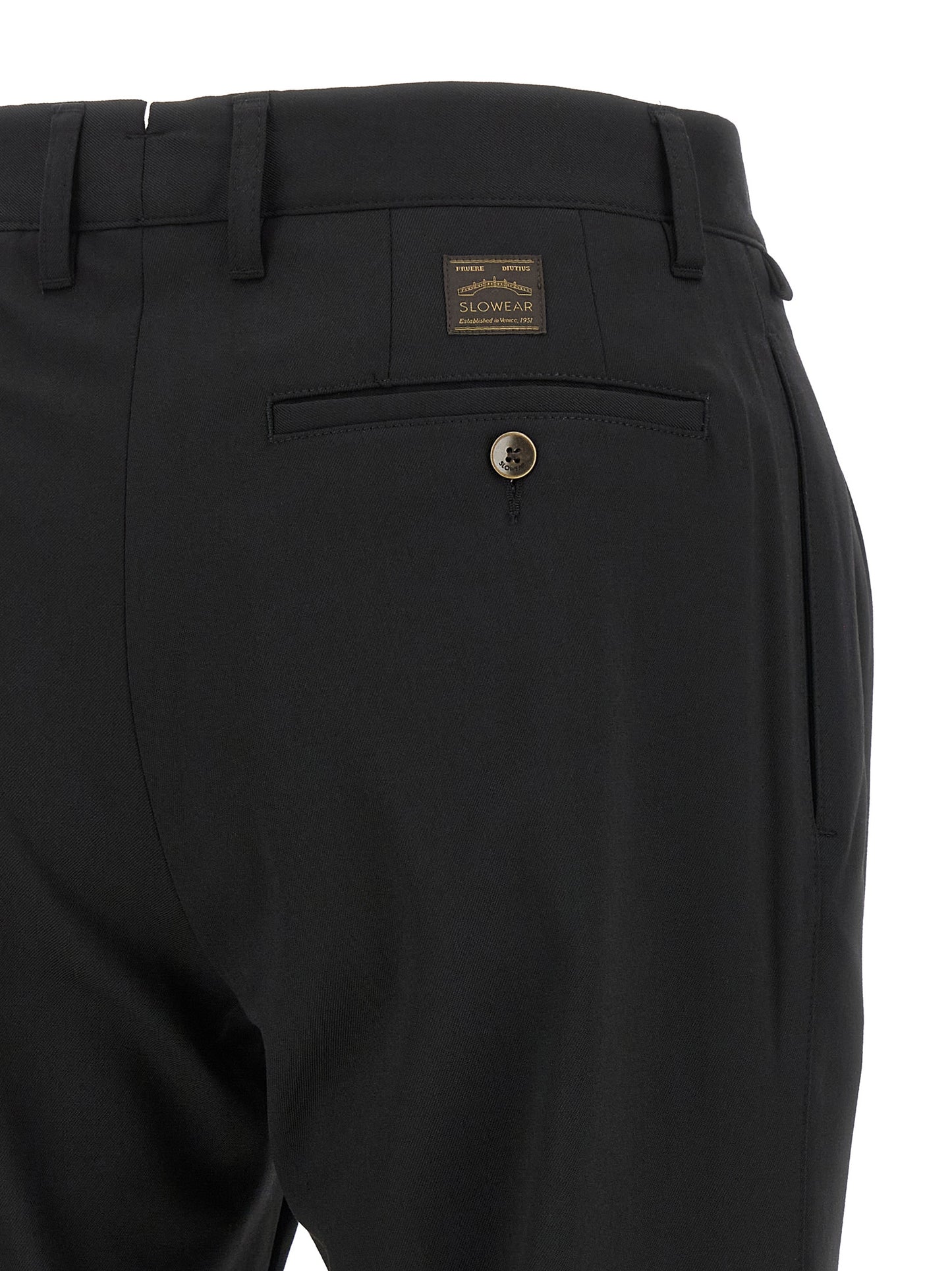 Incotex Black Polyester Dress Pants