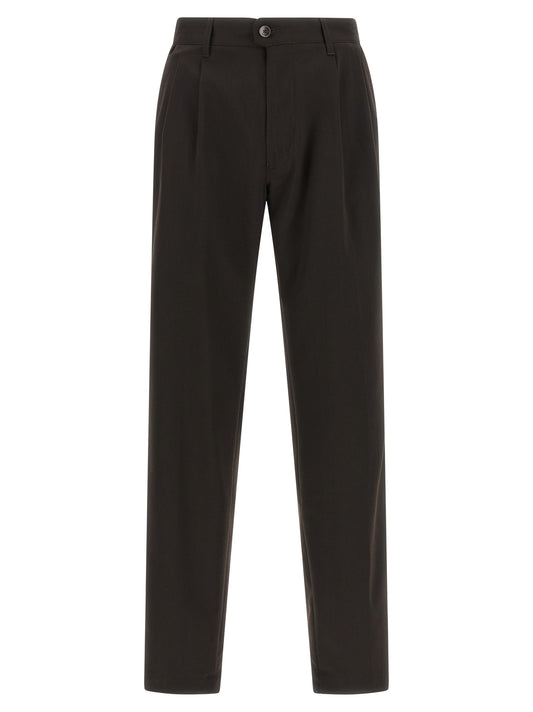 Incotex Brown Polyester Dress Pants