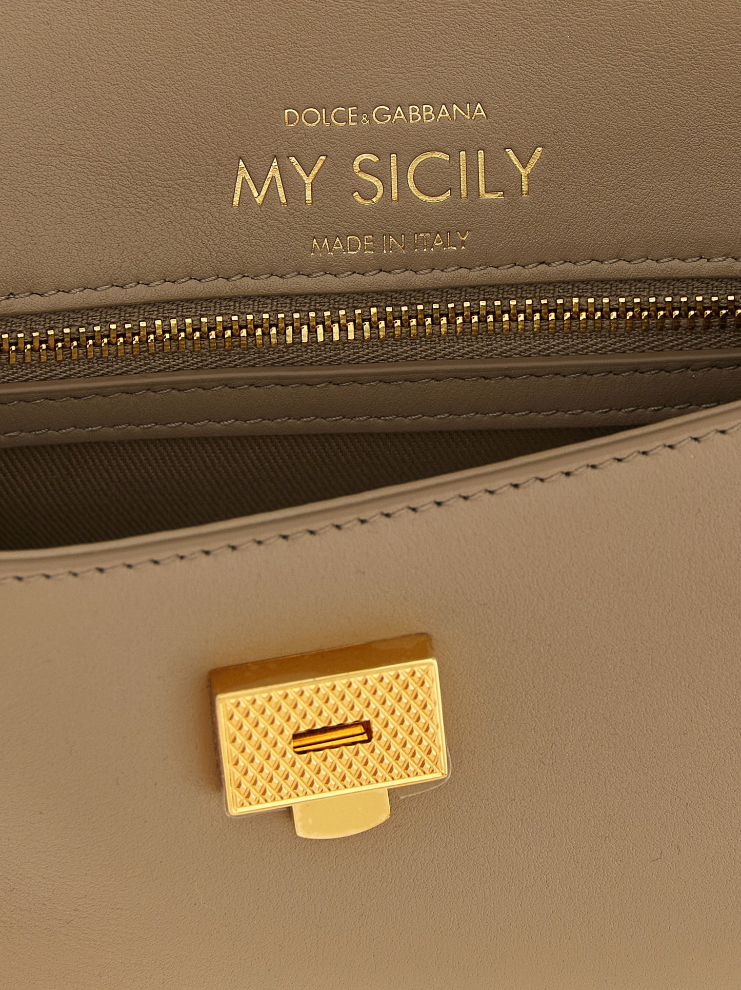 Dolce & Gabbana Beige Calfskin Crossbody Bag
