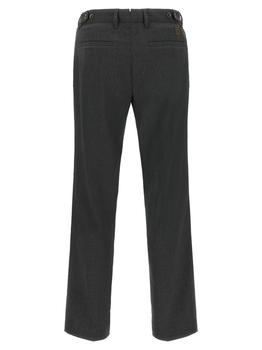 Incotex Gray Polyester Dress Pants