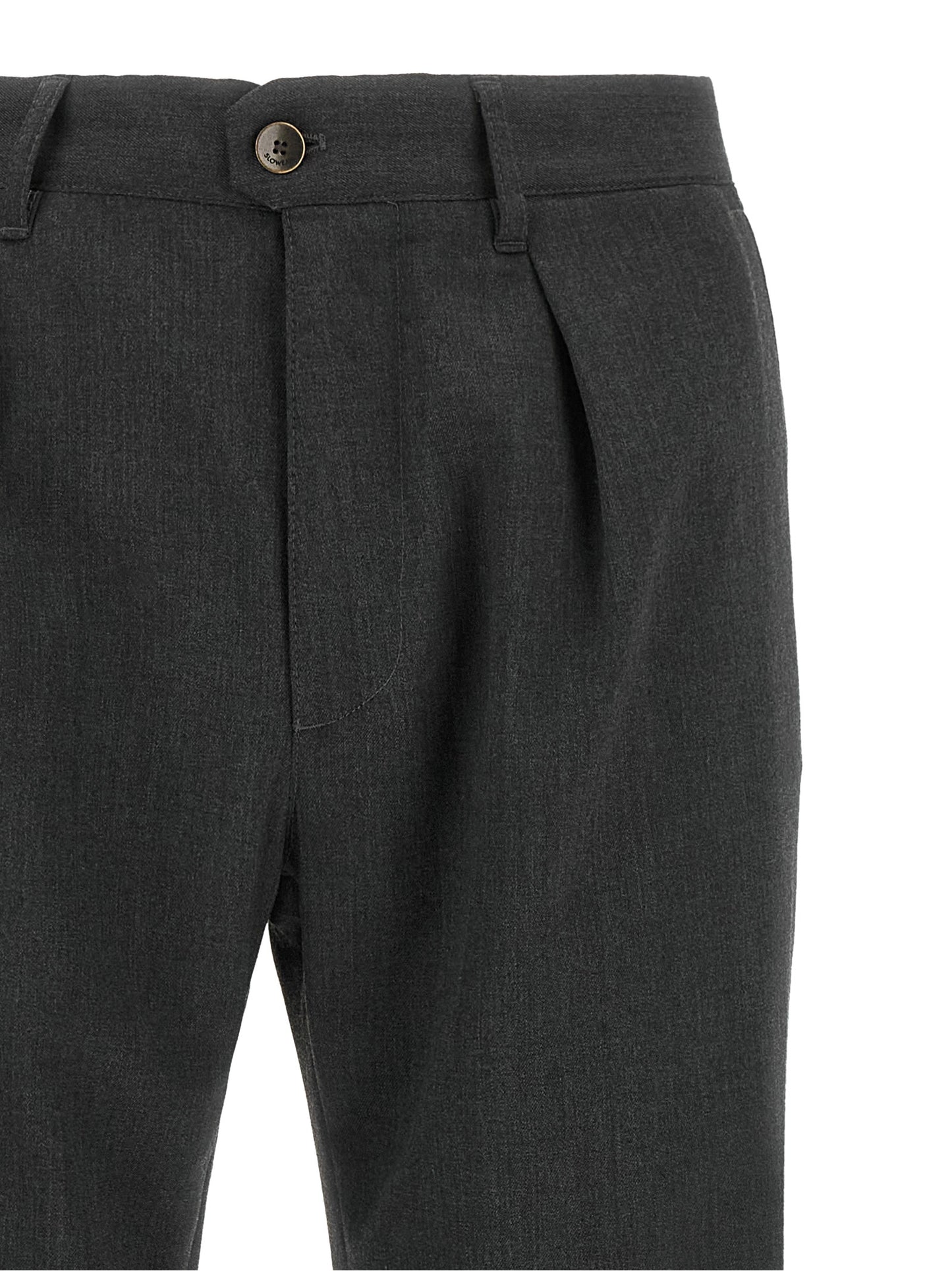 Incotex Gray Polyester Dress Pants