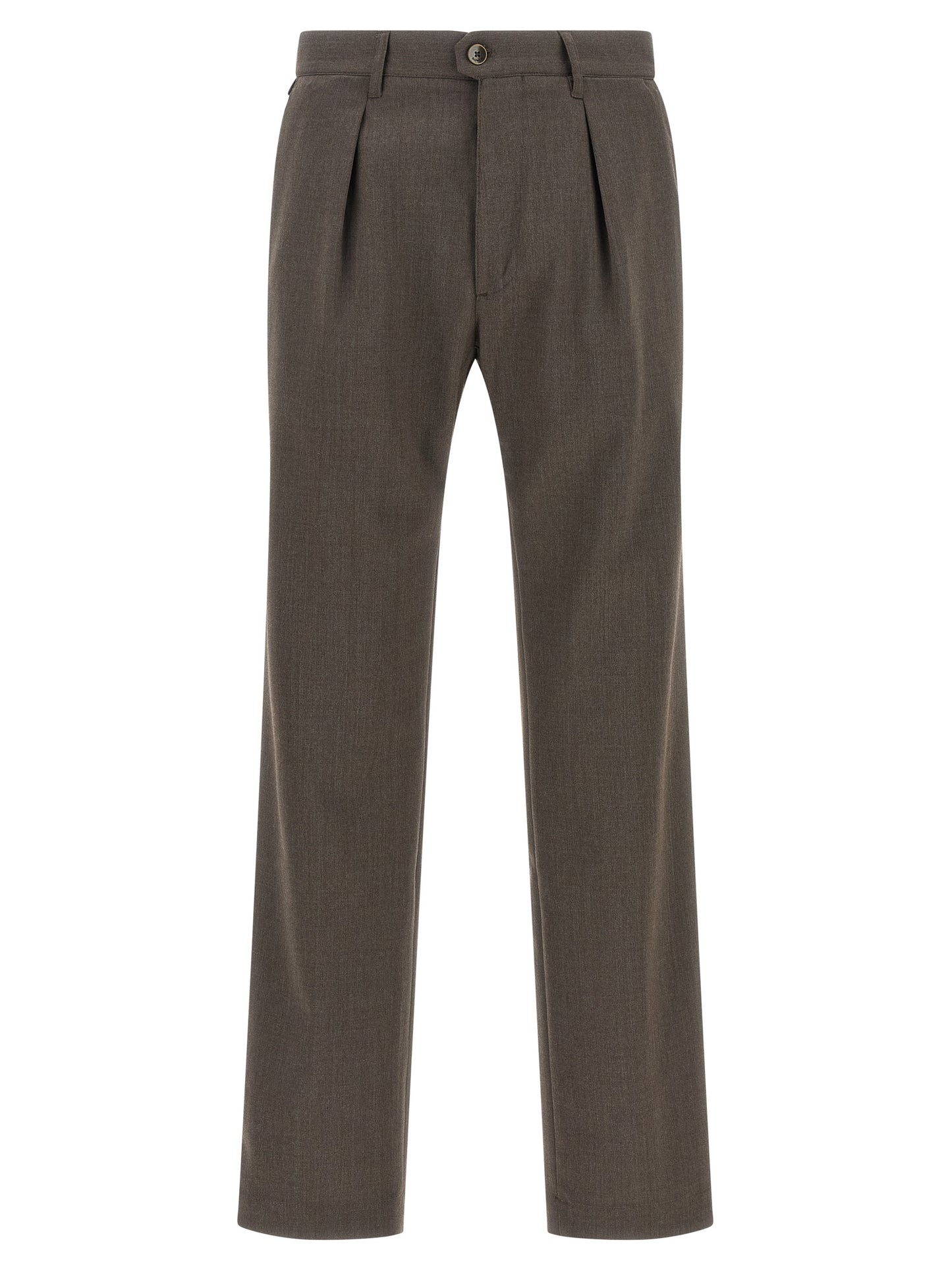 Incotex Brown Polyester Dress Pants