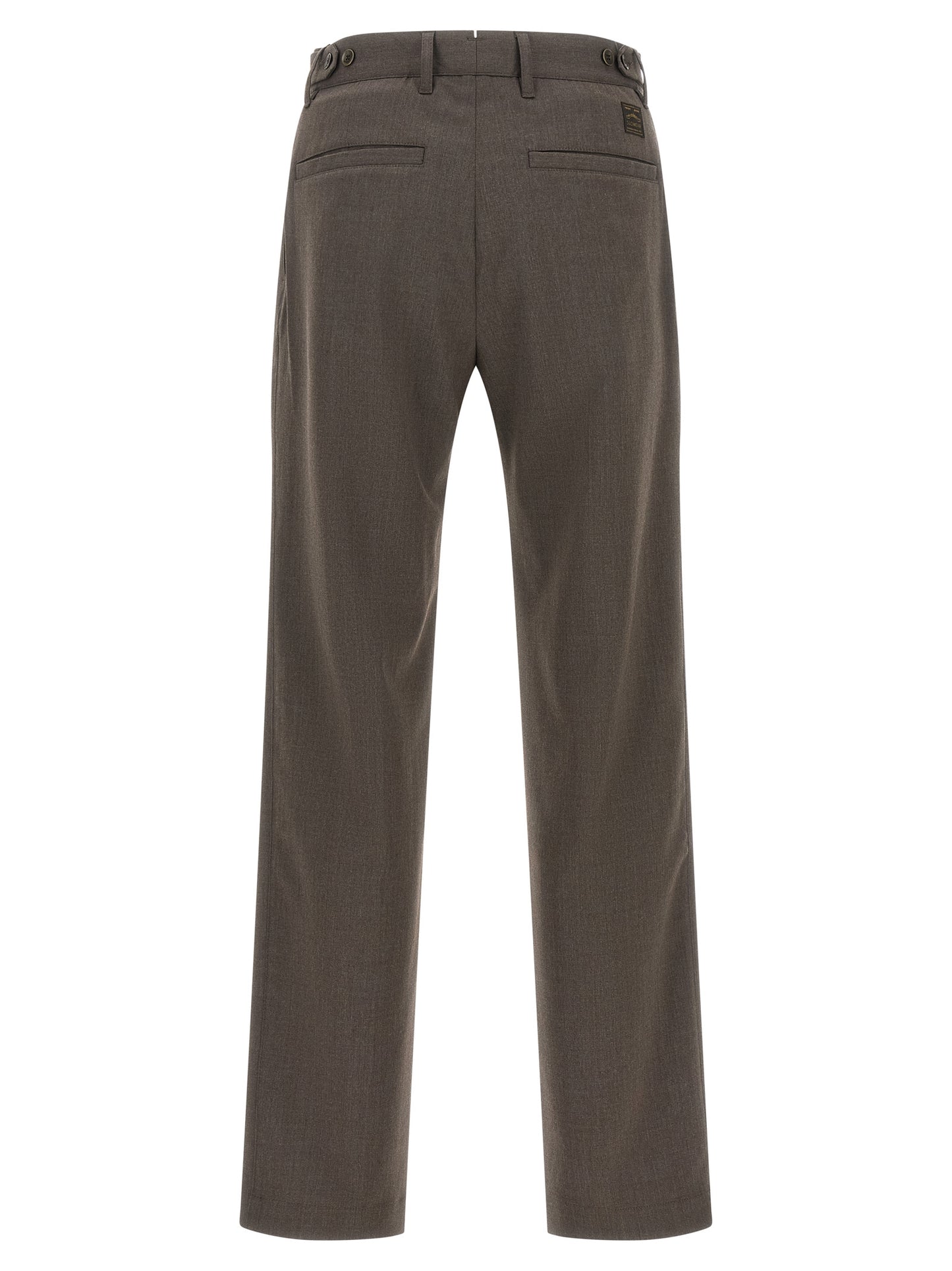Incotex Brown Polyester Dress Pants