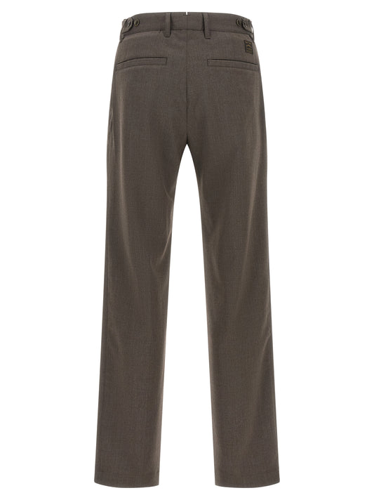 Incotex Brown Polyester Dress Pants