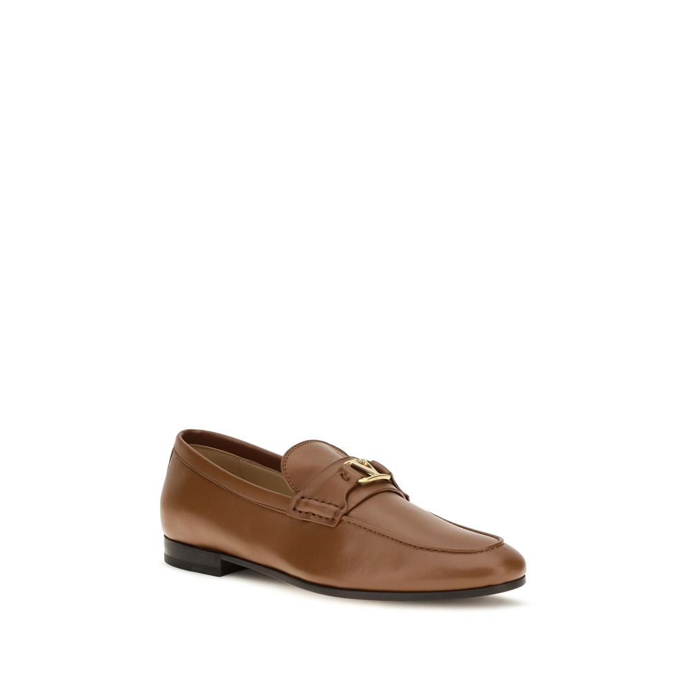 Valentino Garavani Brown Lamb Ovis Aries Slip-On Loafers