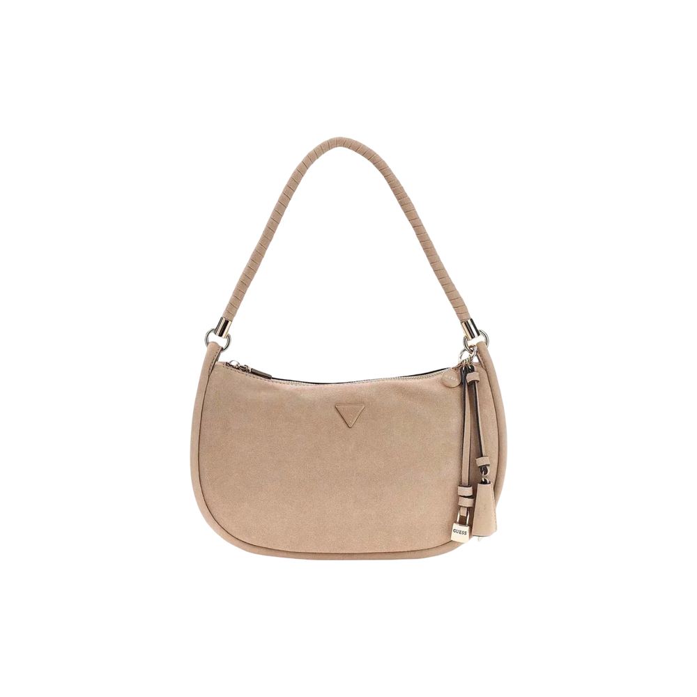 Guess Beige Suede Leather Handbag