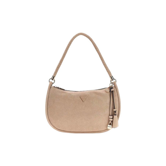 Guess Beige Suede Leather Handbag
