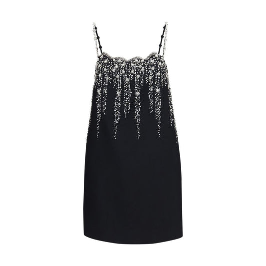 Valentino Garavani Black Wool Oves Aries Cocktail Dress