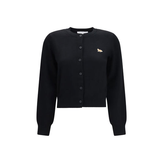 Maison Kitsuné Black Cotton Cardigan