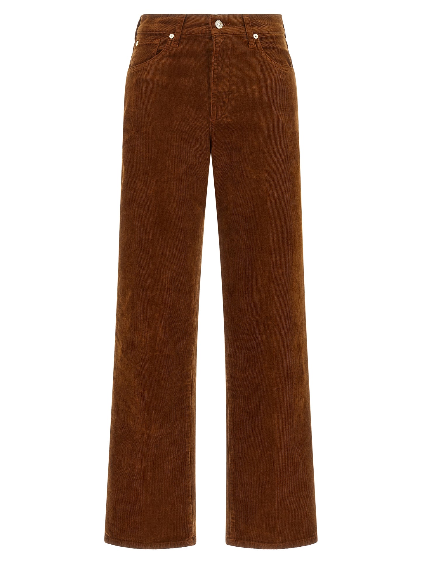 7 For All Mankind Brown Cotton Casual Pants