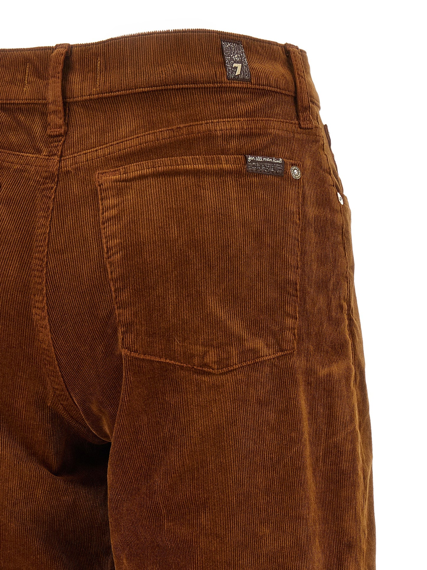 7 For All Mankind Brown Cotton Casual Pants