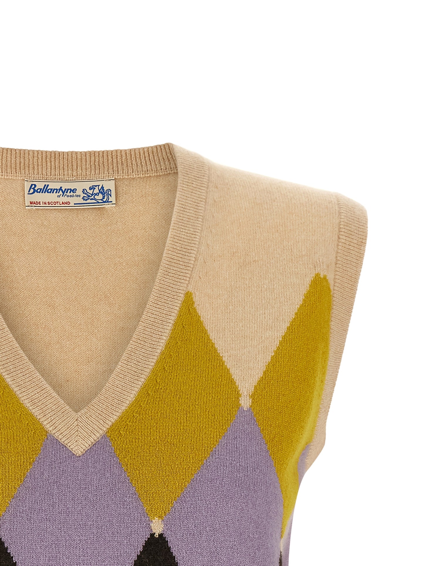 Ballantyne Beige Cashmere Sleeveless Jacket