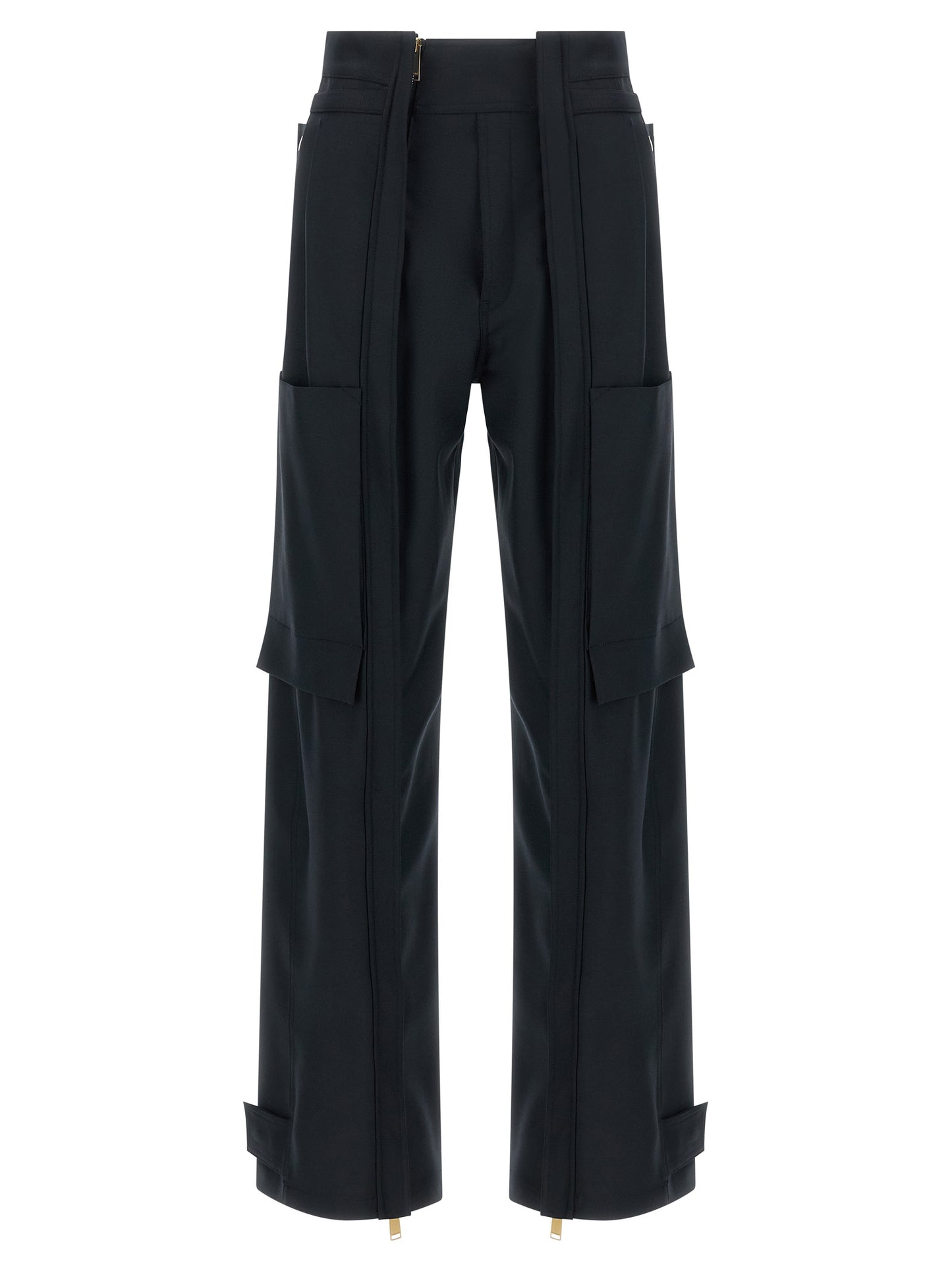 Darkpark Blue Polyester Cargo Pants