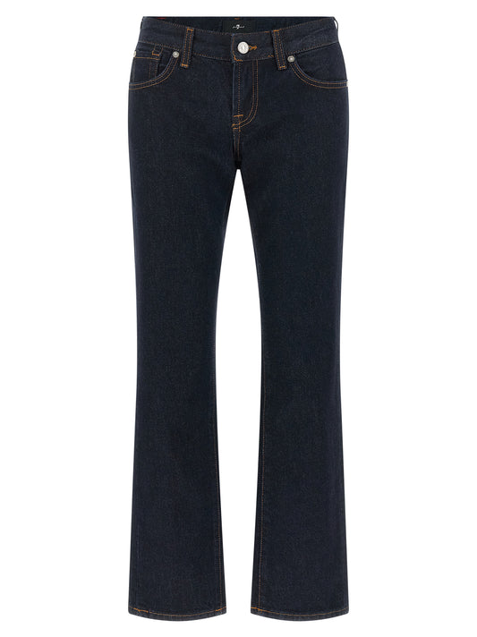 7 For All Mankind Blue Cotton Bootcut Jeans