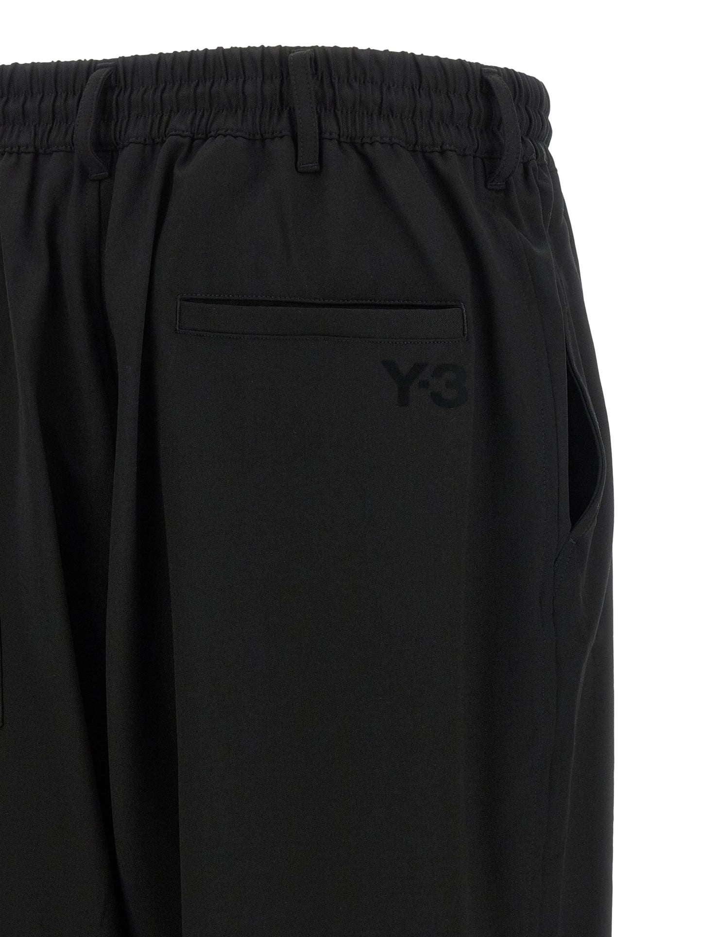 Y-3 Black Wool Casual Pants