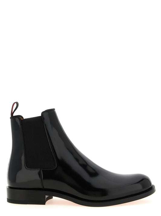 Christian Louboutin Black Calfskin Chelsea Boots