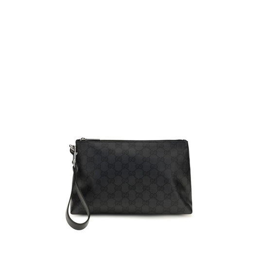 Gucci Black Cotton Clutch Bag