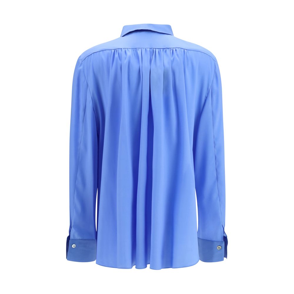 Ella Blue Silk Blouse