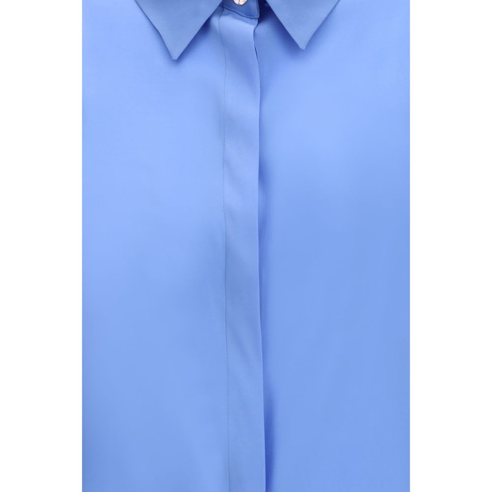 Ella Blue Silk Blouse