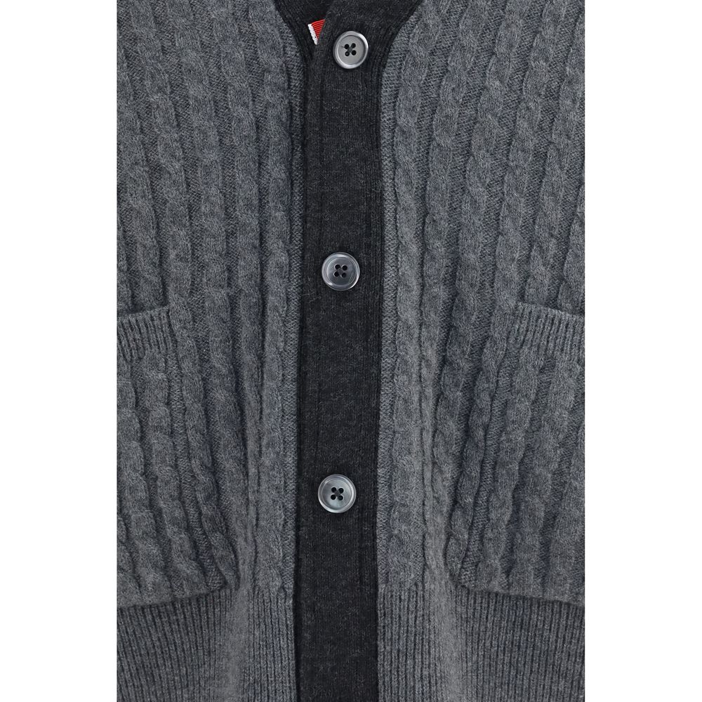 Thom Browne Gray Wool Oves Aries Cardigan