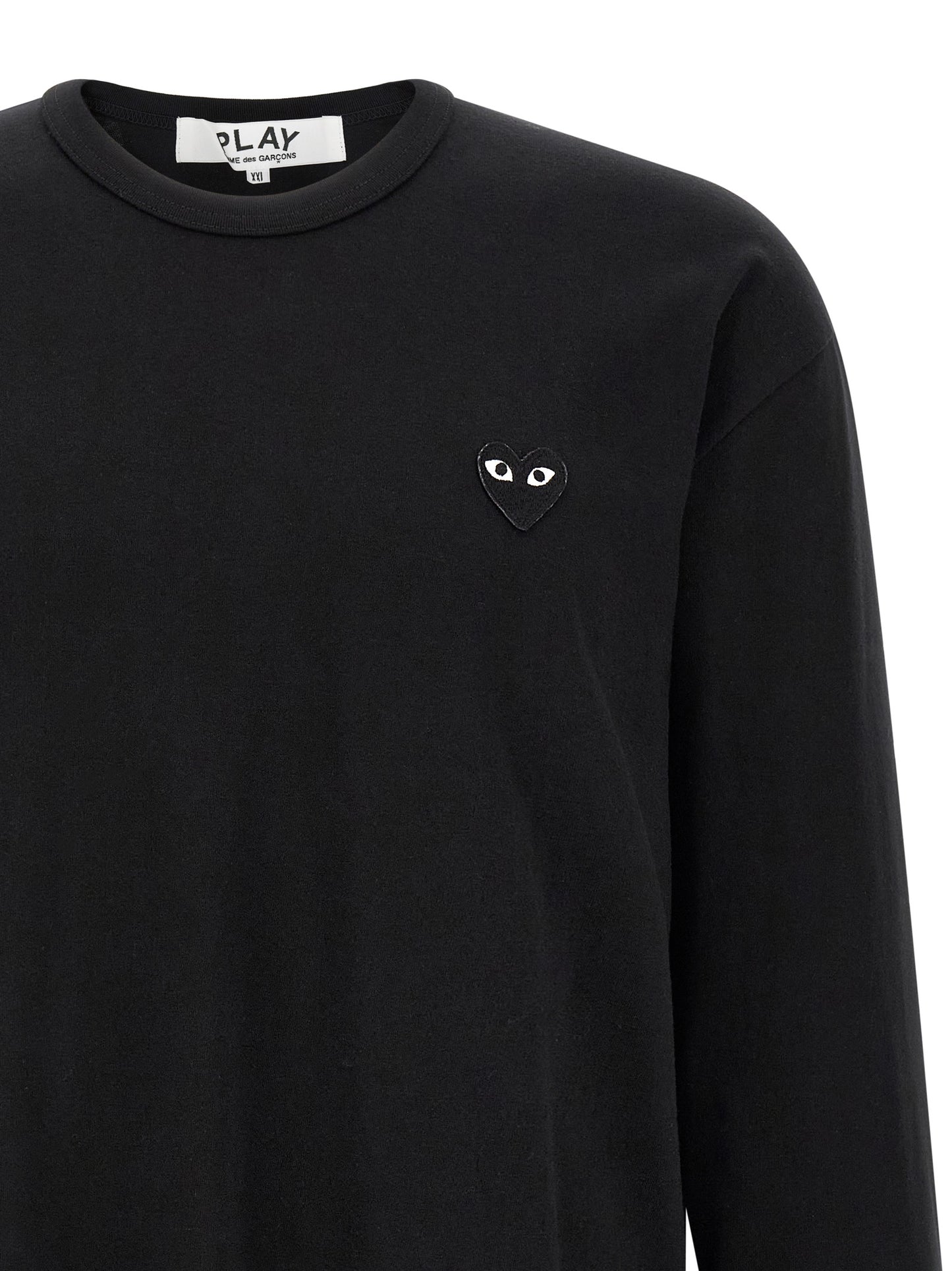 Comme Des Garçons Play Black Cotton T-Shirt
