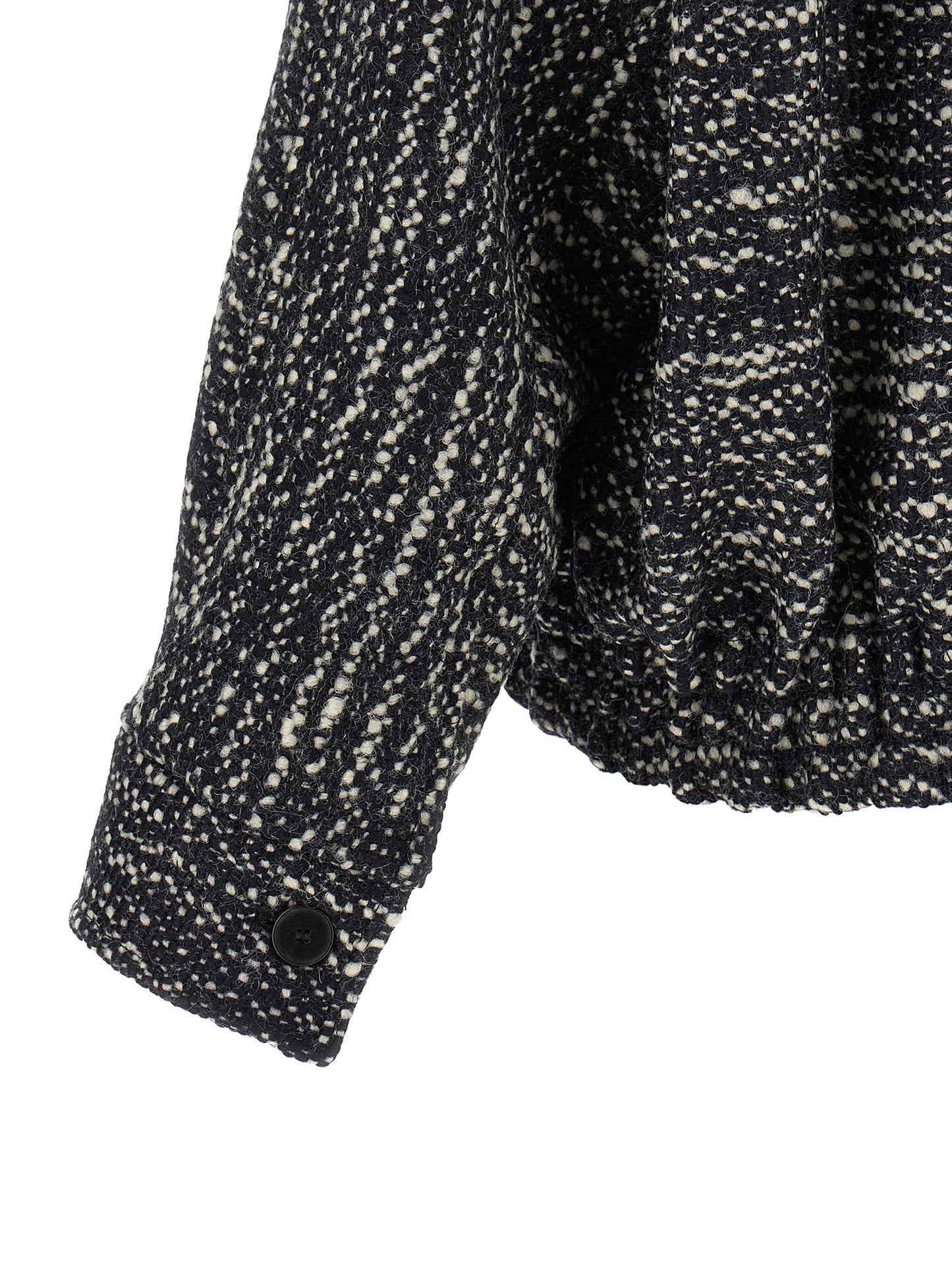 Darkpark White Virgin Wool Bomber