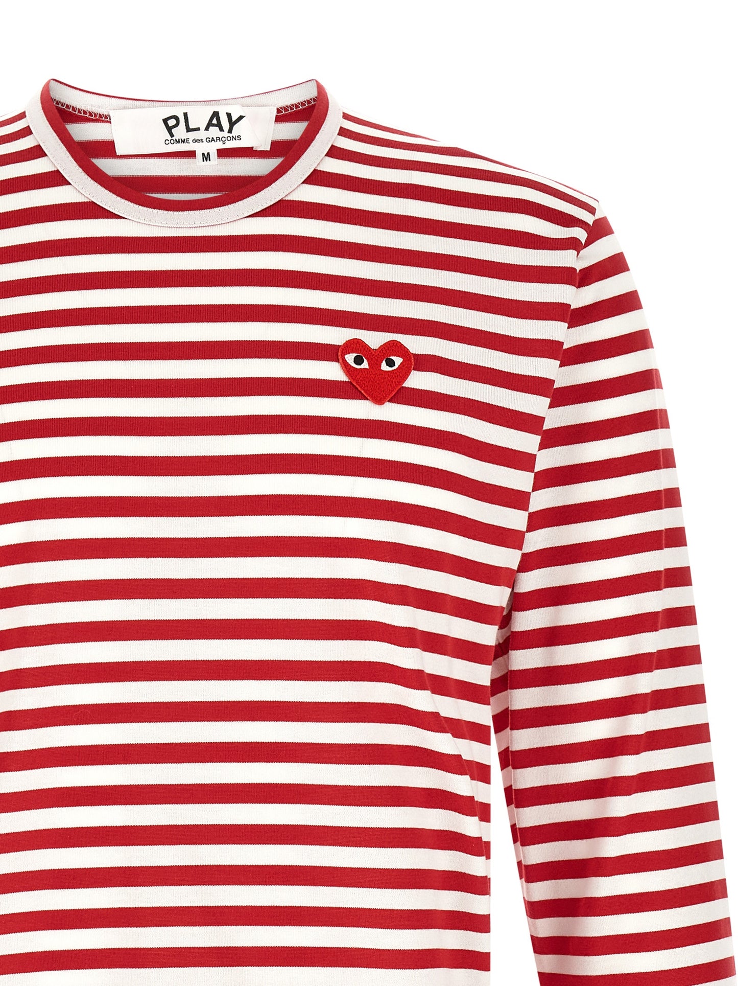 Comme Des Garçons Play White Cotton T-Shirt