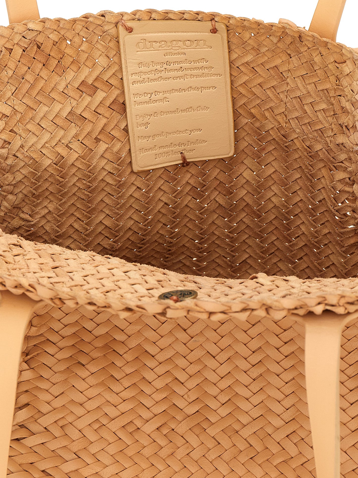 Dragon Diffusion Beige Calfskin Handbag