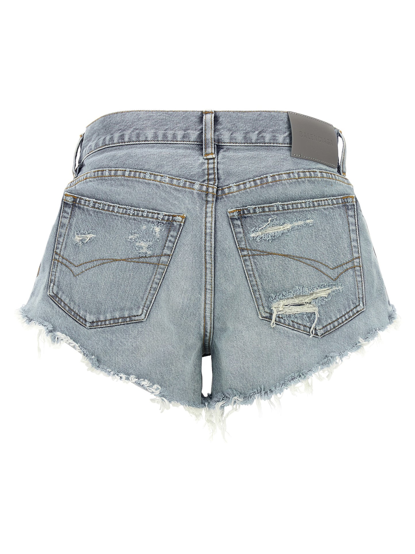 Balenciaga Blue Cotton Bermuda Shorts