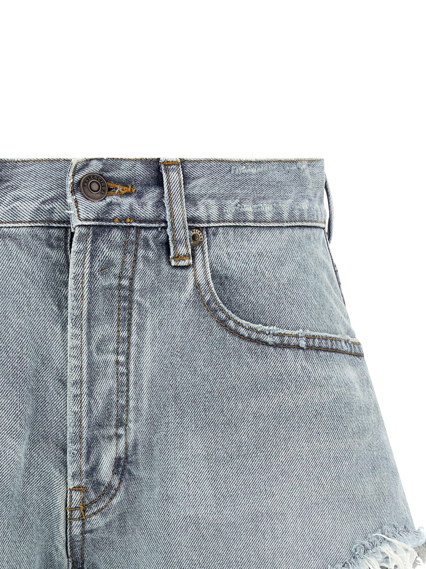 Balenciaga Blue Cotton Bermuda Shorts