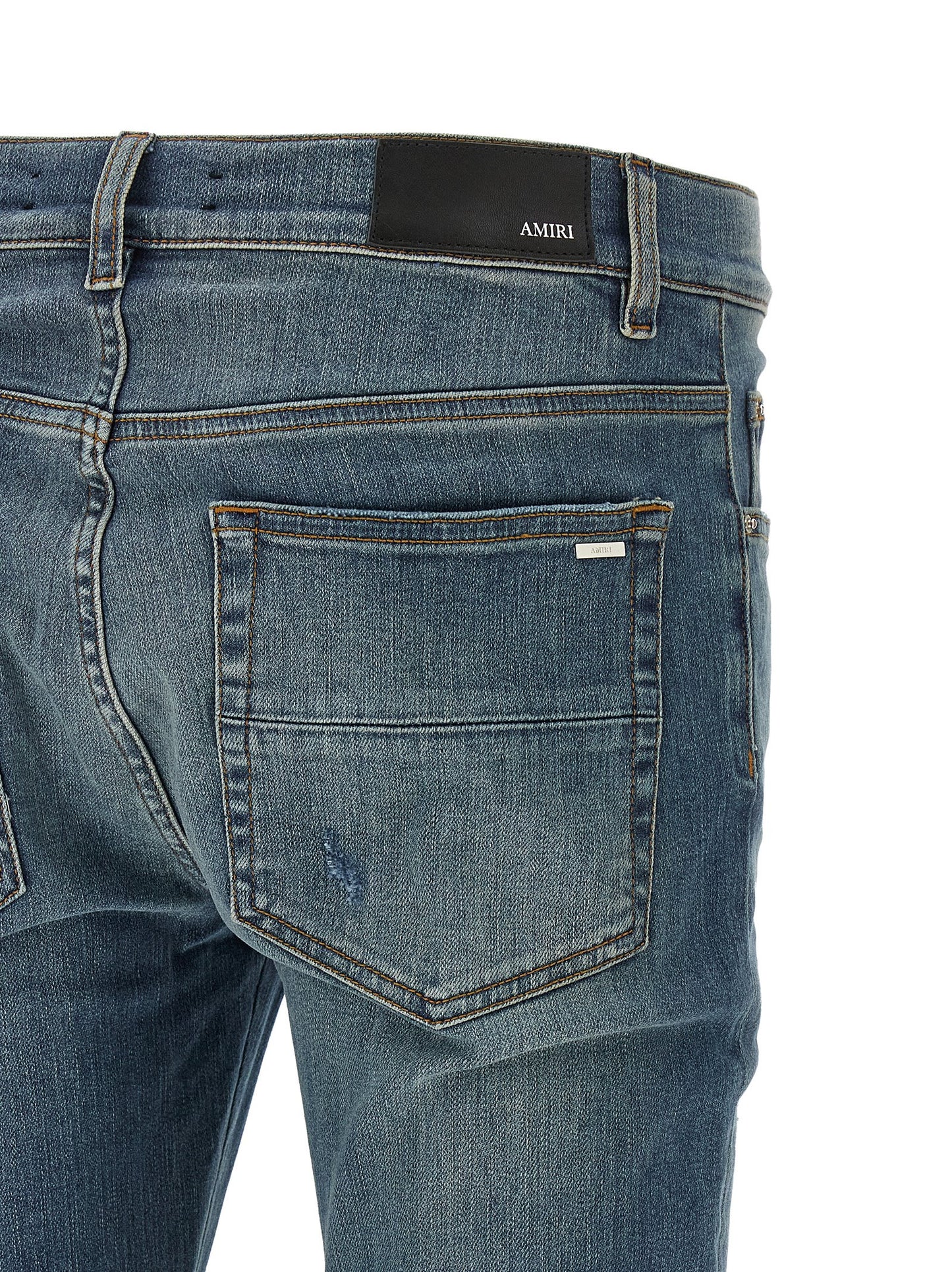 Amiri Blue Cotton Skinny Jeans