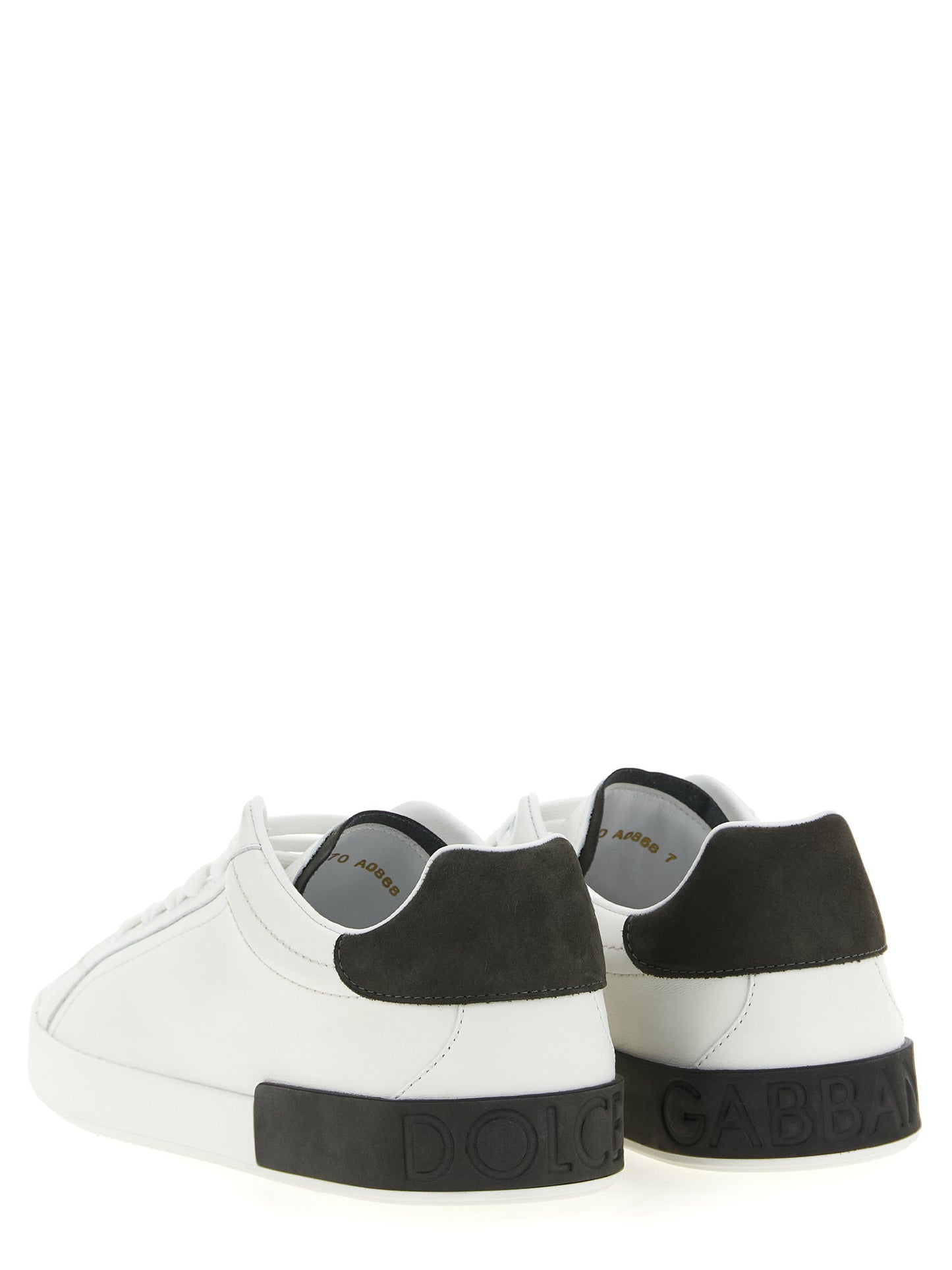 Dolce & Gabbana White Calfskin Low Top Sneakers