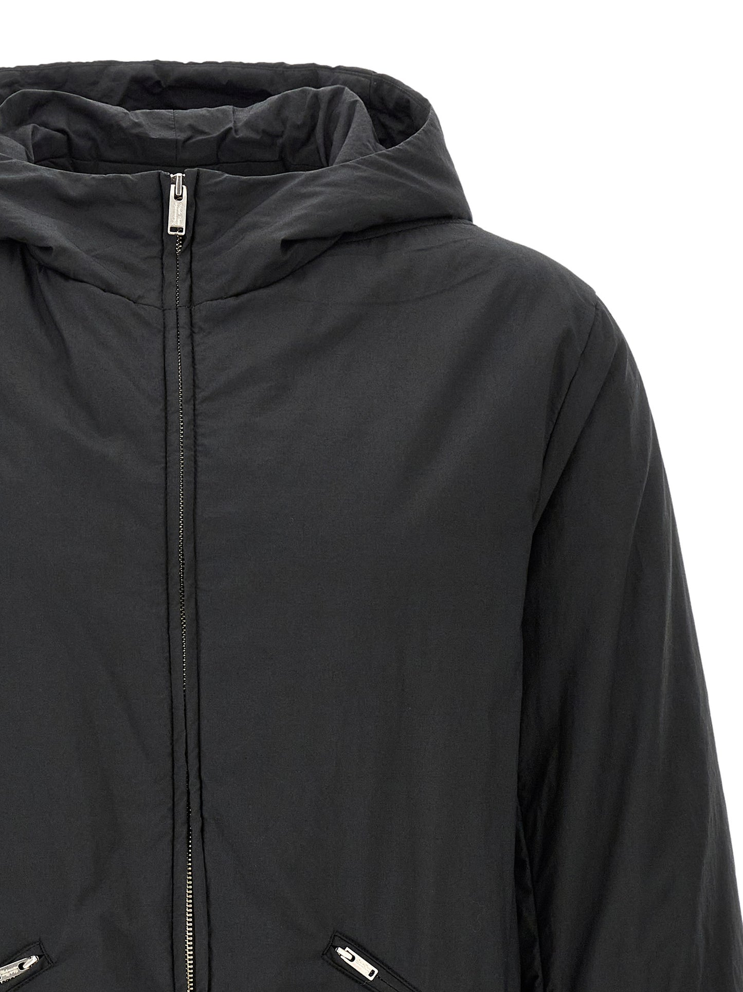Undercover Black Cotton Full-Length Jacket