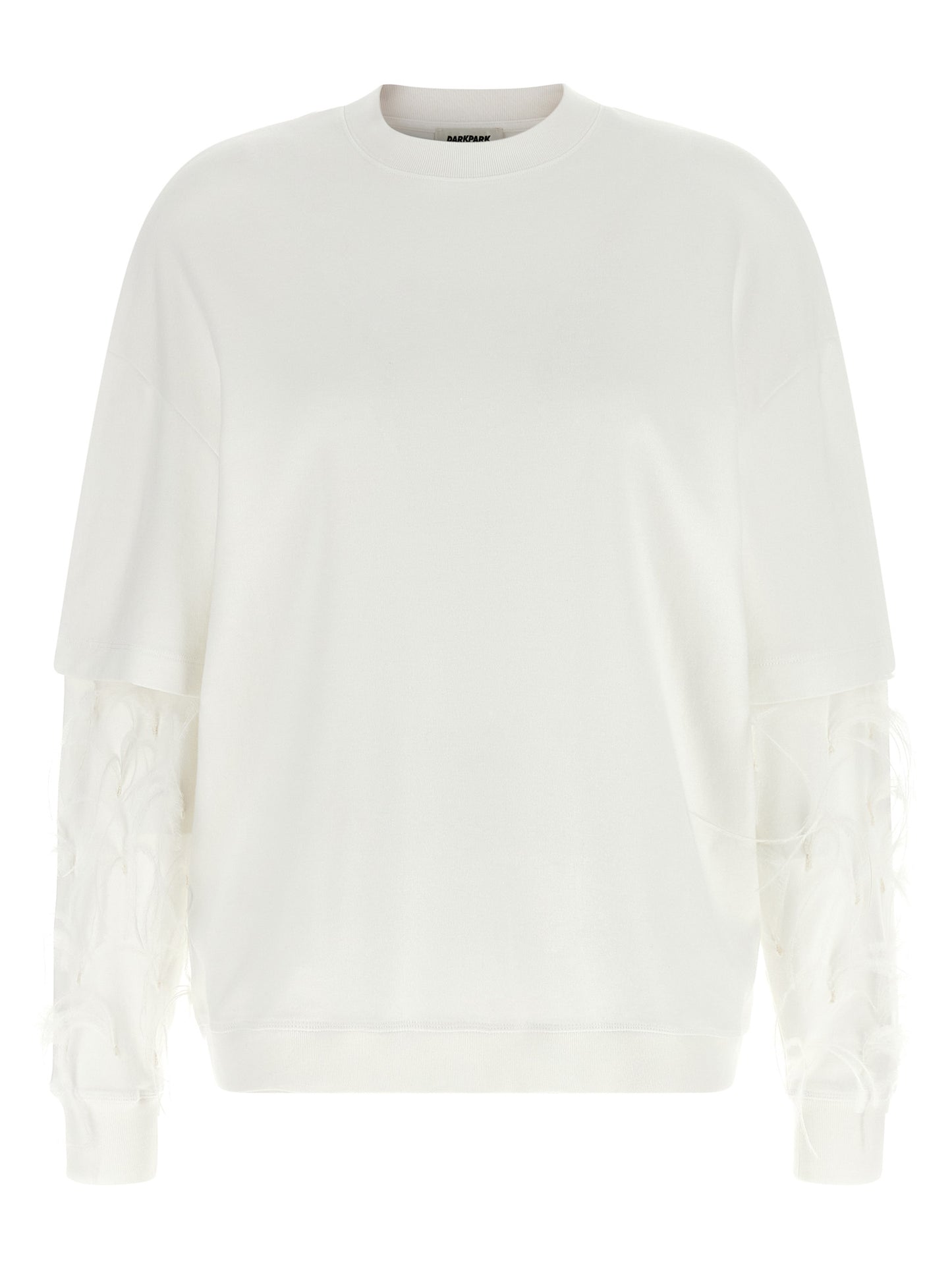 Darkpark White Cotton Sweatshirt
