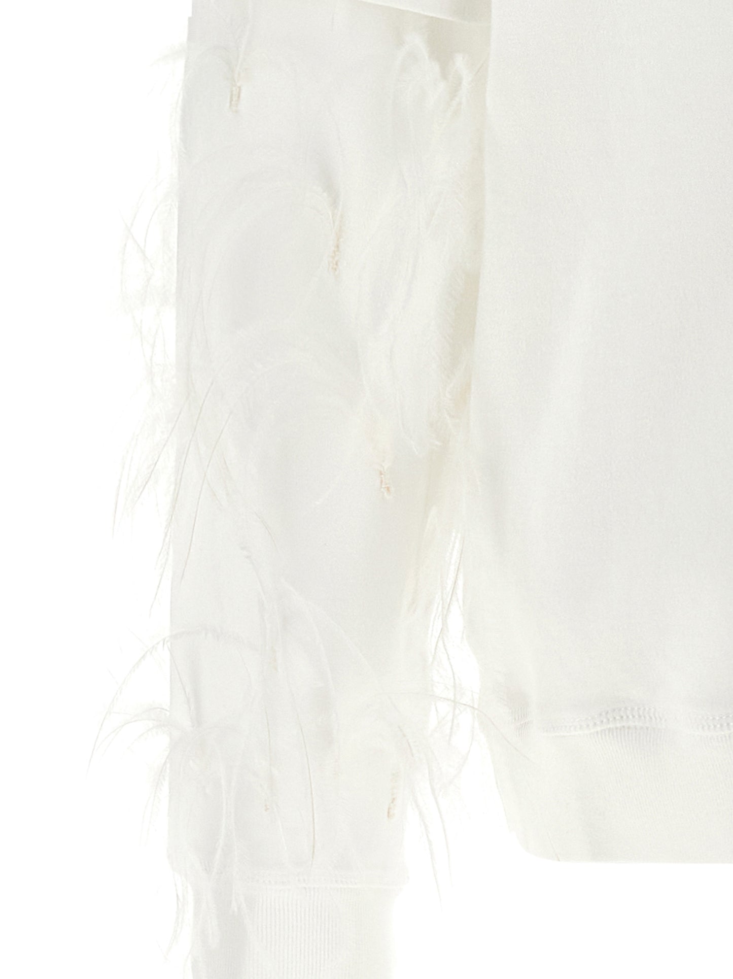 Darkpark White Cotton Sweatshirt