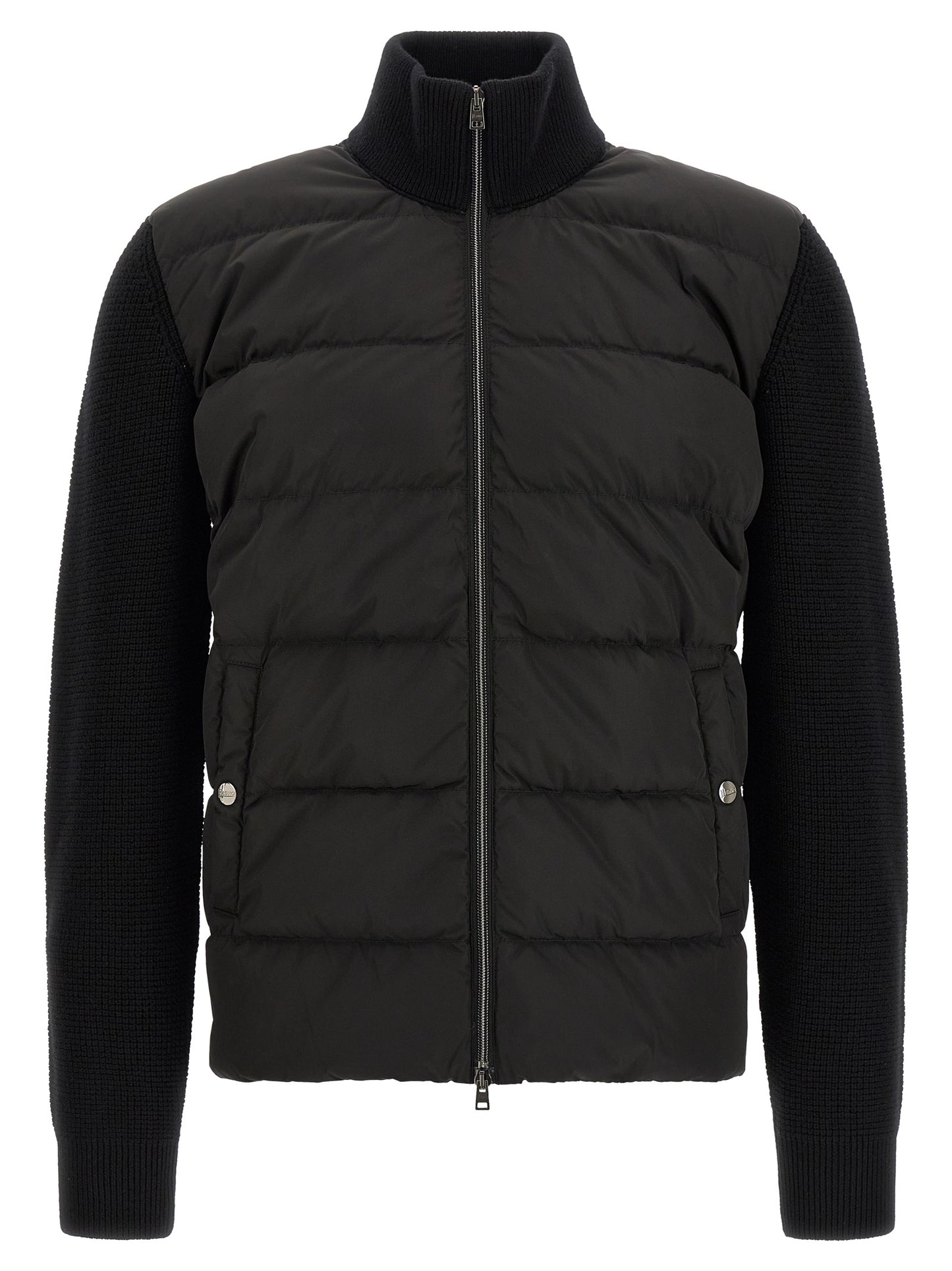Herno Black Wool Full-Length Jacket