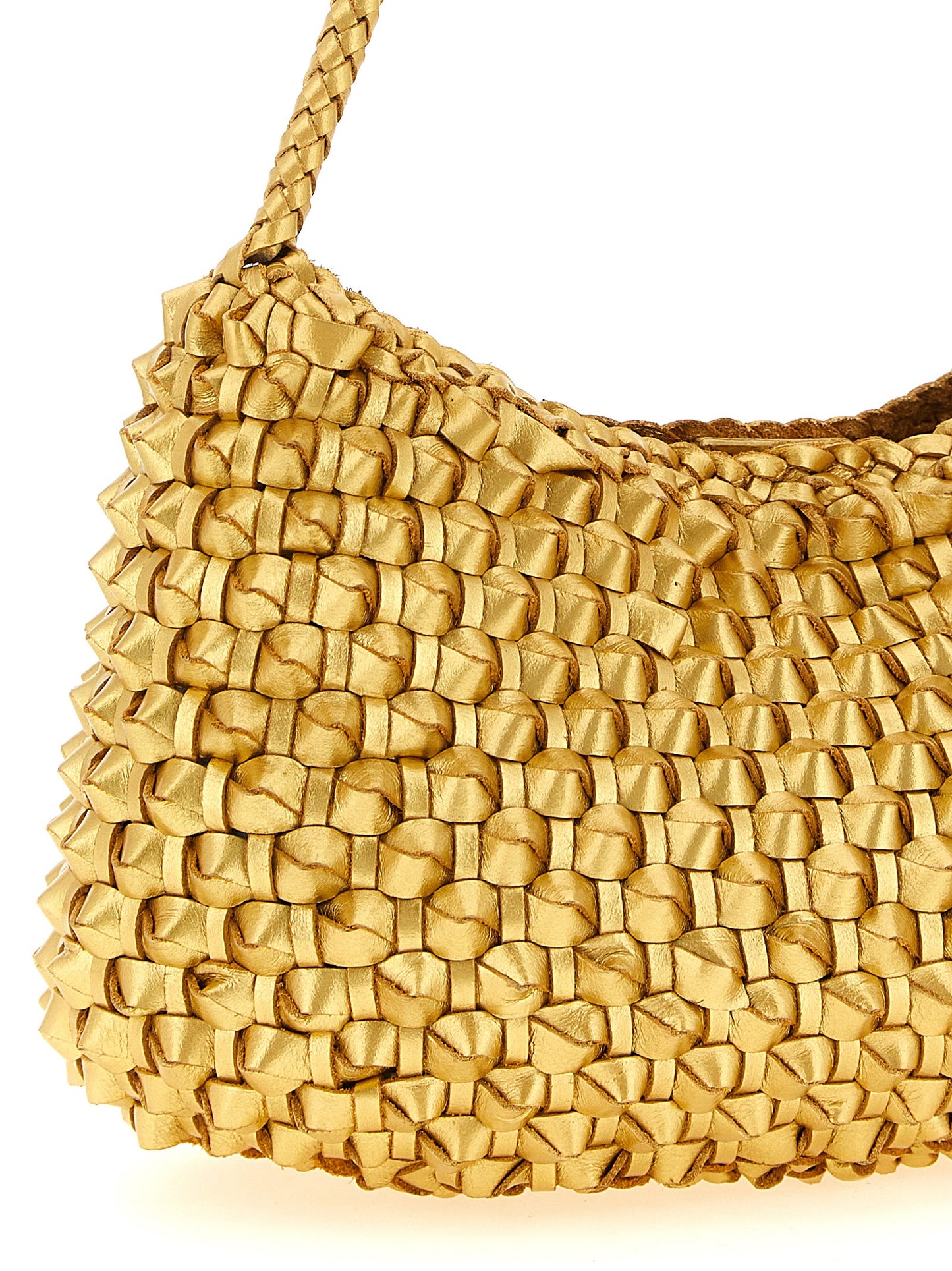 Dragon Diffusion Gold Cowhide Shoulder Bag