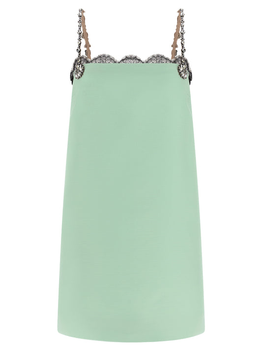 Valentino Garavani Bicolor Virgin Wool Short Dress