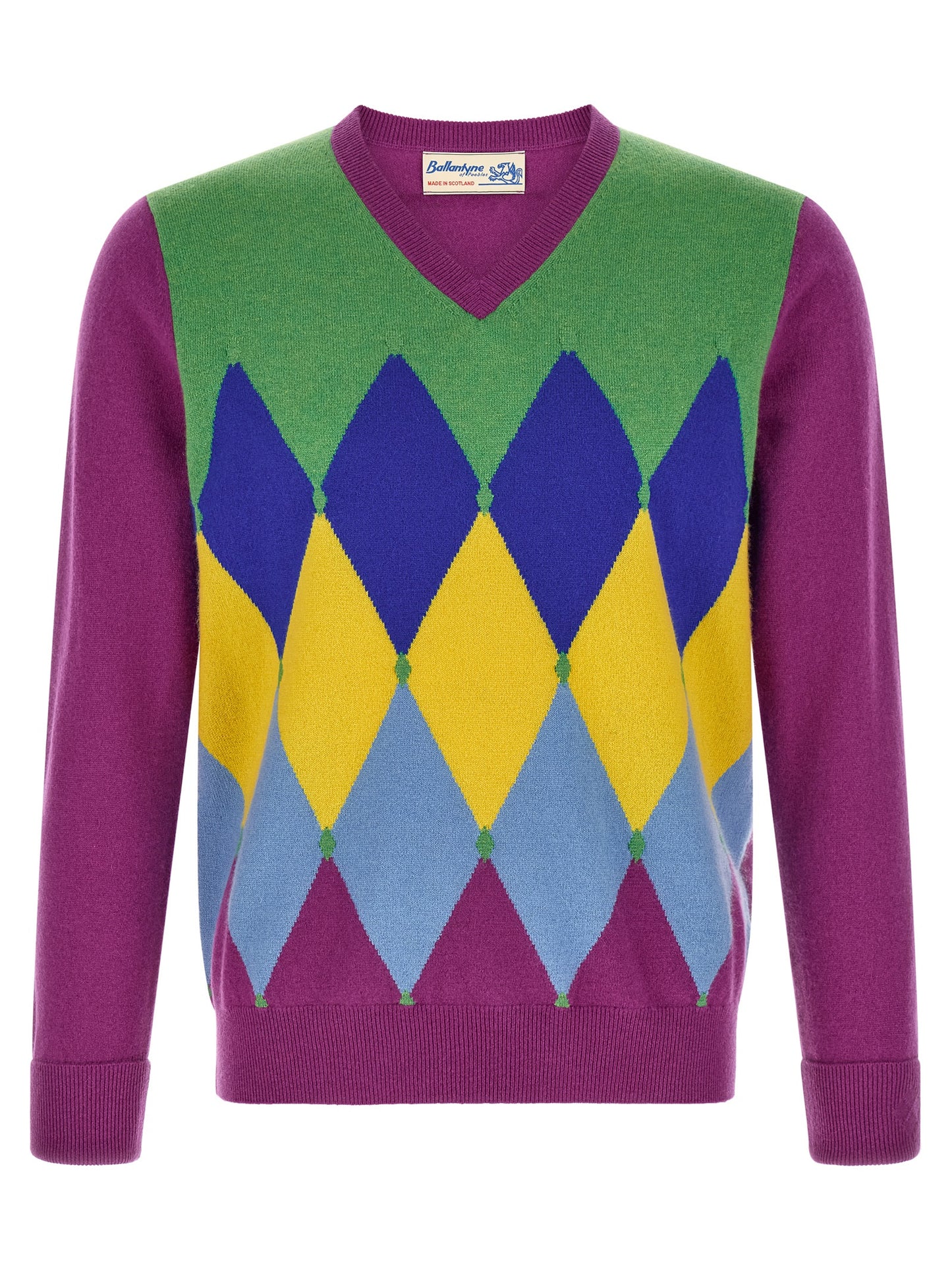 Ballantyne Purple Cashmere Cardigan