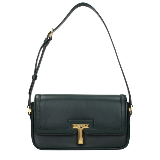 Tom Ford Green Leather Shoulder Bag