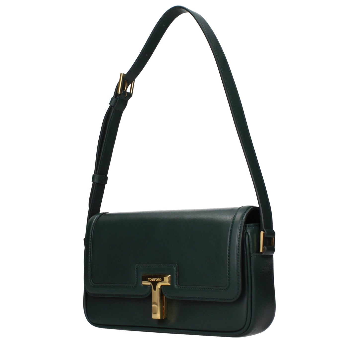 Tom Ford Green Leather Shoulder Bag