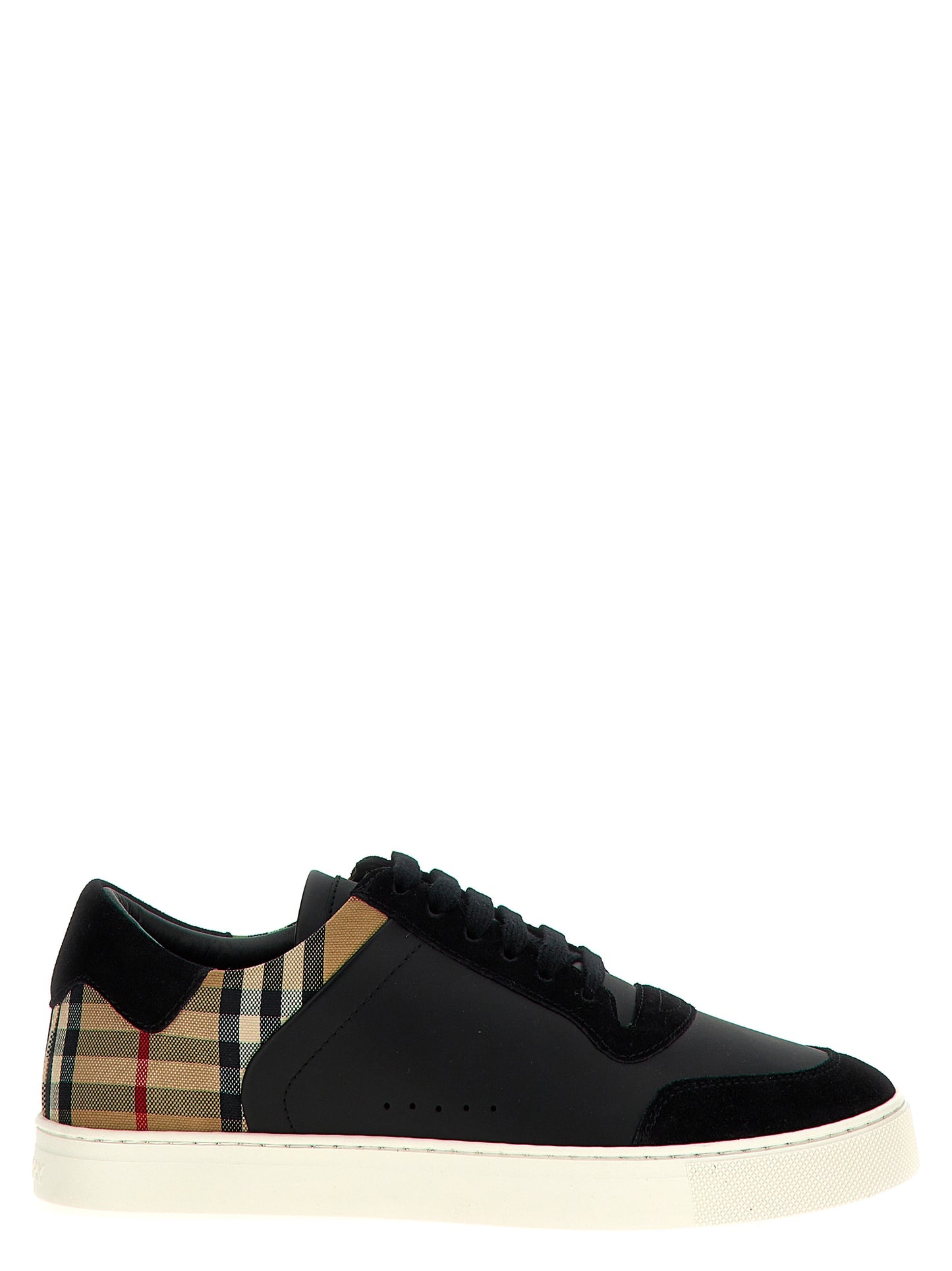 Burberry Black Calfskin Low Top Sneakers