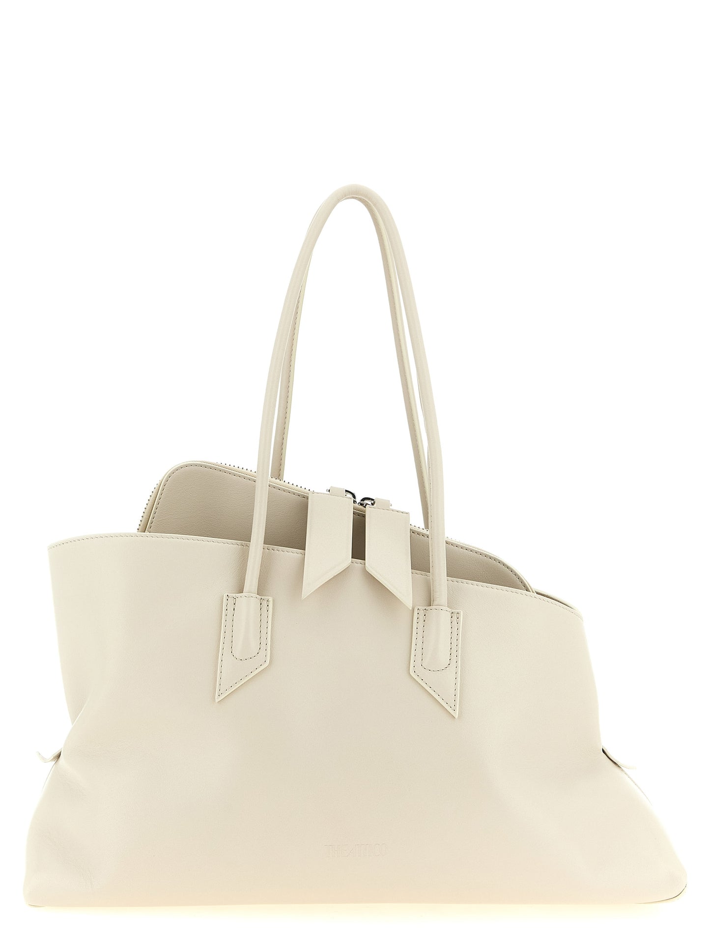 The Attico White Bovine Leather Shoulder Bag