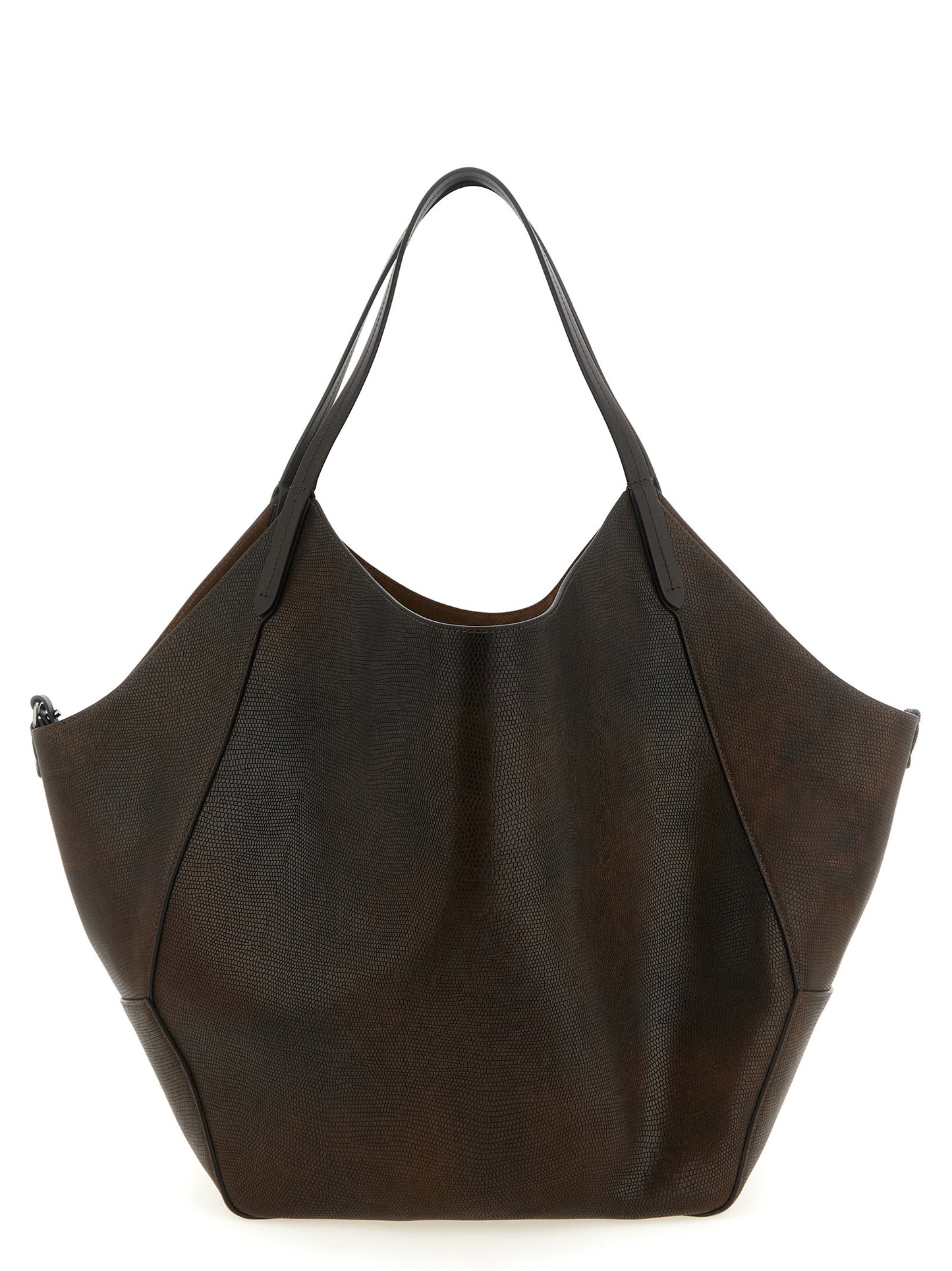 Brunello Cucinelli Brown Calfskin Tote Bag