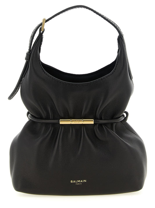 Balmain Black Lamb Leather Handbag