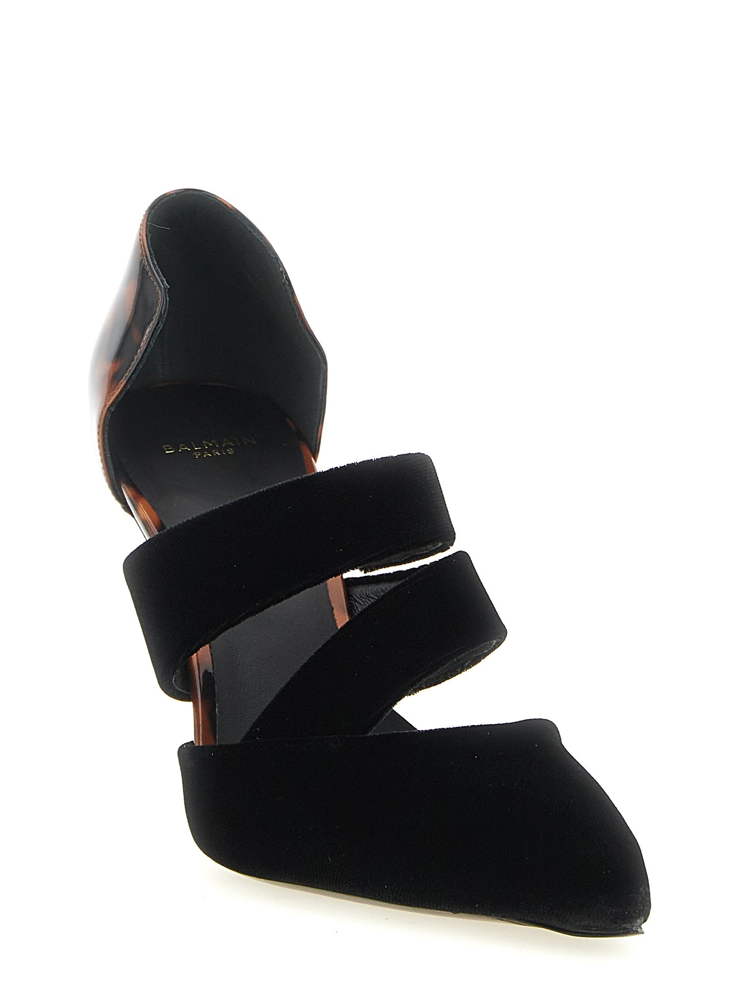 Balmain Black Viscose High Heel Pumps