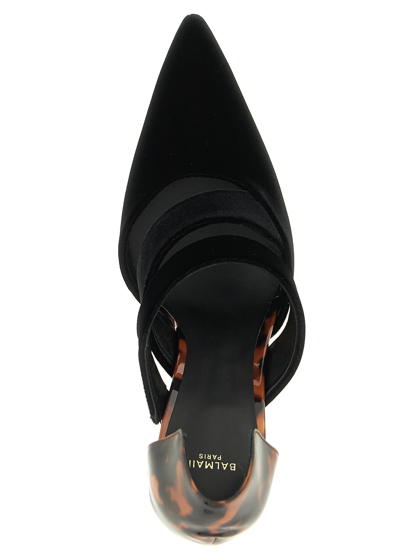 Balmain Black Viscose High Heel Pumps