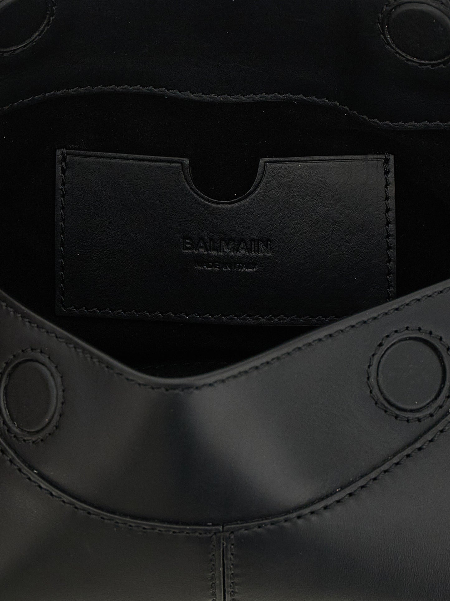 Balmain Black Calfskin Shoulder Bag