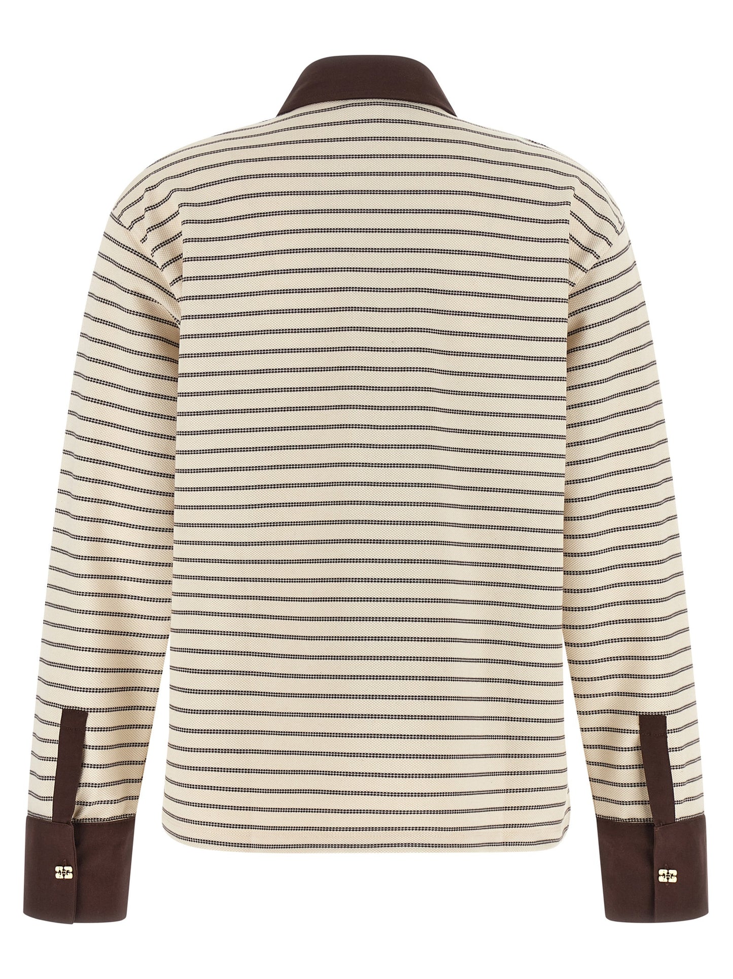 Ganni Brown Cotton Cardigan