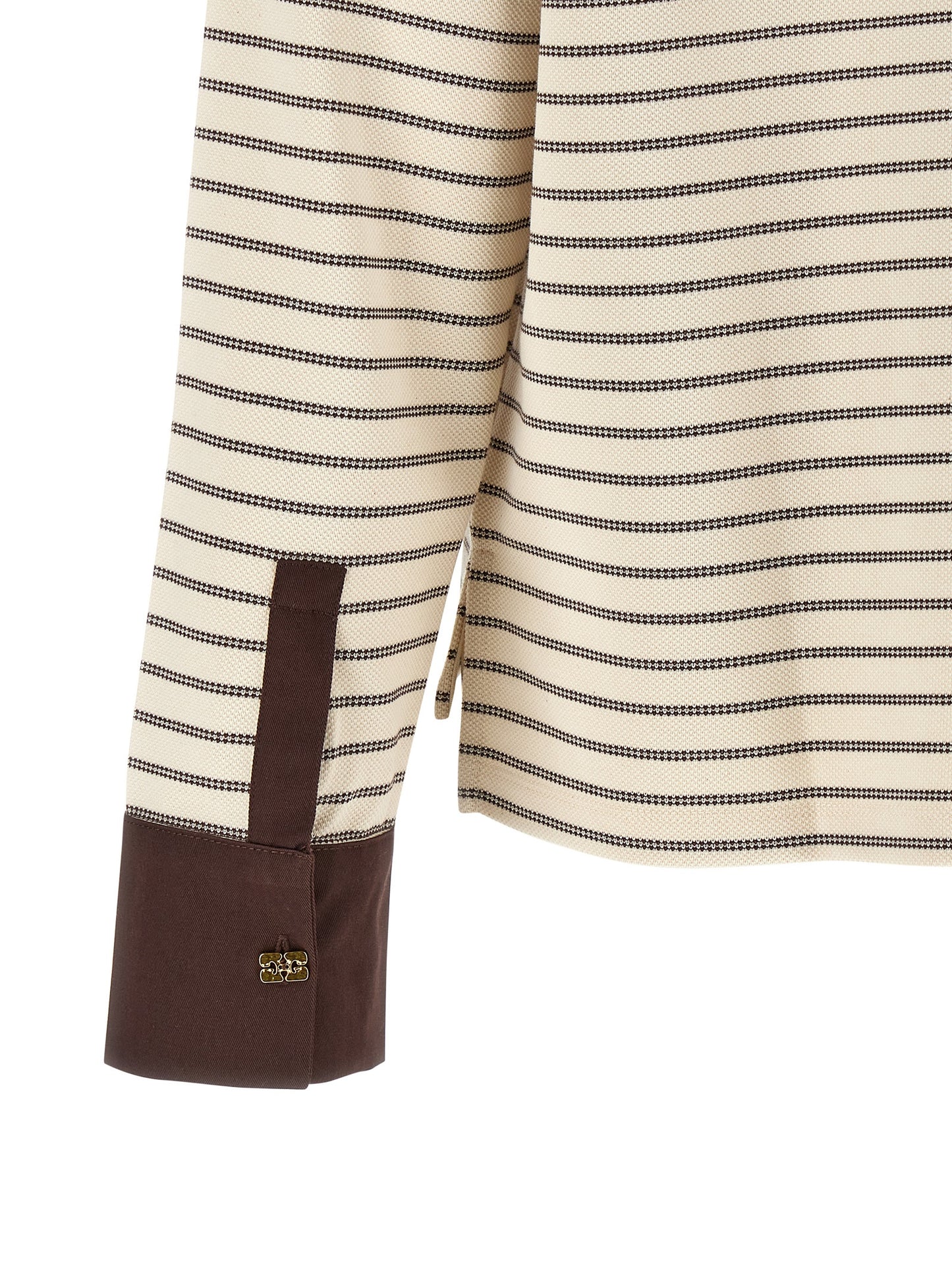 Ganni Brown Cotton Cardigan